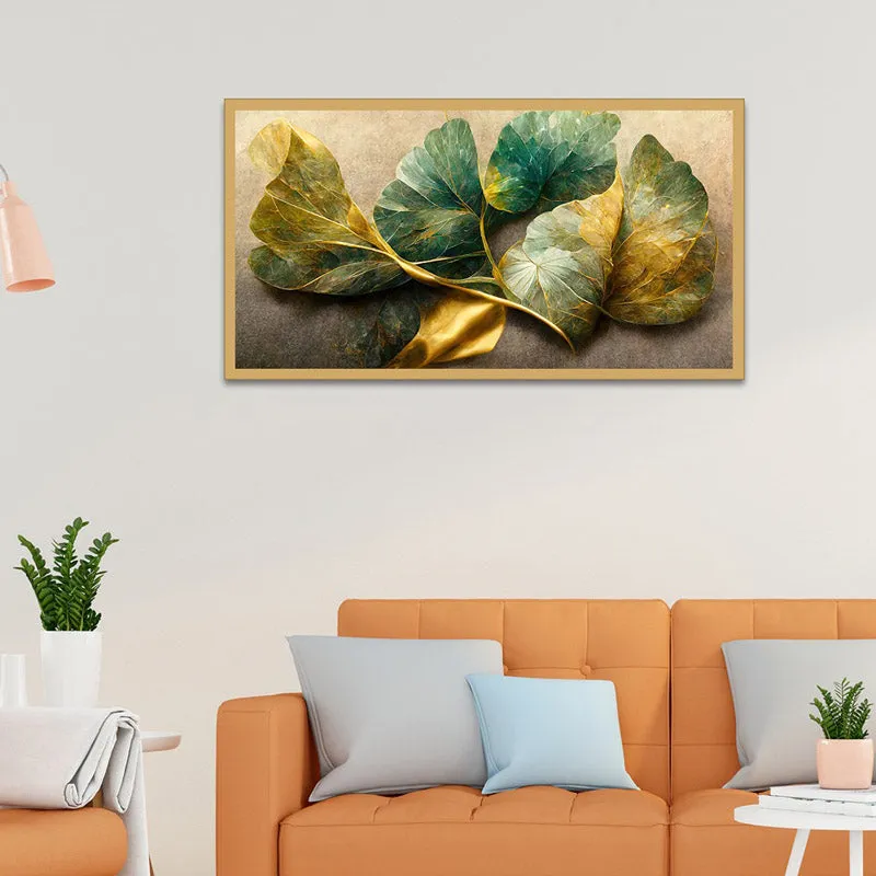 Qaina Abstract Wall Painting With Frame media 1
