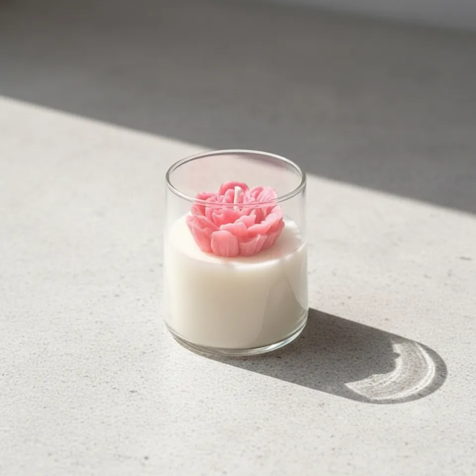 RoseAura Scented Candle Set - Pink media 1