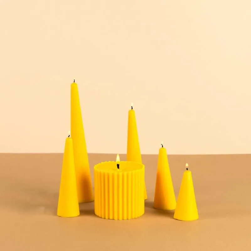 Infinity Set of 6 Banana Yellow Candles - Fte Tropical Scented media 3