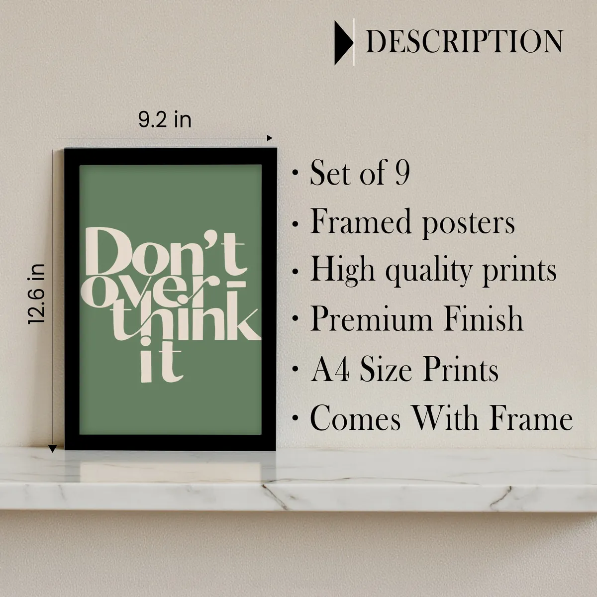 Sylva Nature Inspired Abstract Wall Art Set With Frame - Set Of Nine media 6