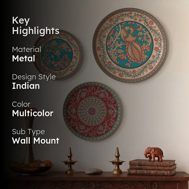 VintageBloom Metal Wall Plates - Set Of Three media 2