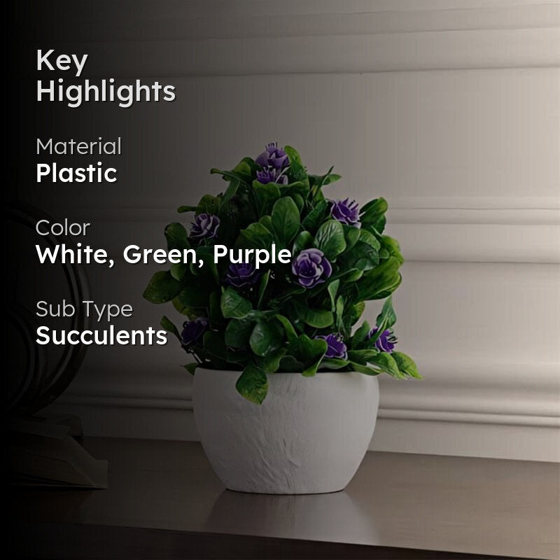 Belar Faux Plant In Venda Pot - 22 cms media 2