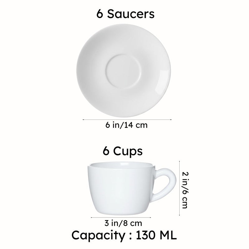 Cello Lila Floral Cup & Saucer (130 ML) - Twelve Piece Set media 6