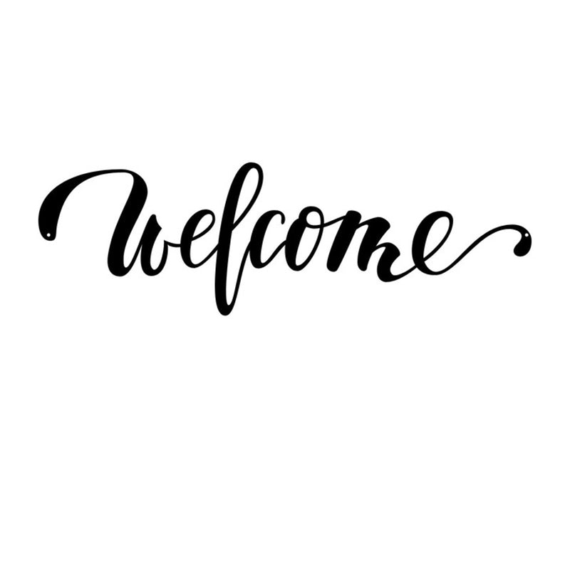 Welcome Typography Mild Steel Wall Accent media 3