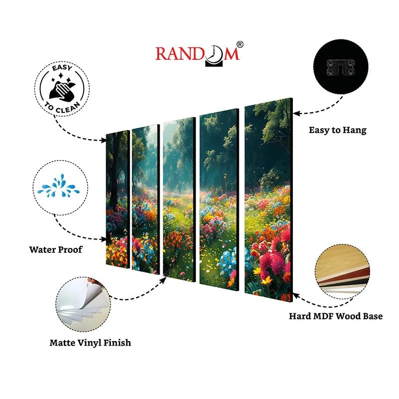 Fairytale Meadow Canvas Wall Art - Set Of Five media 6