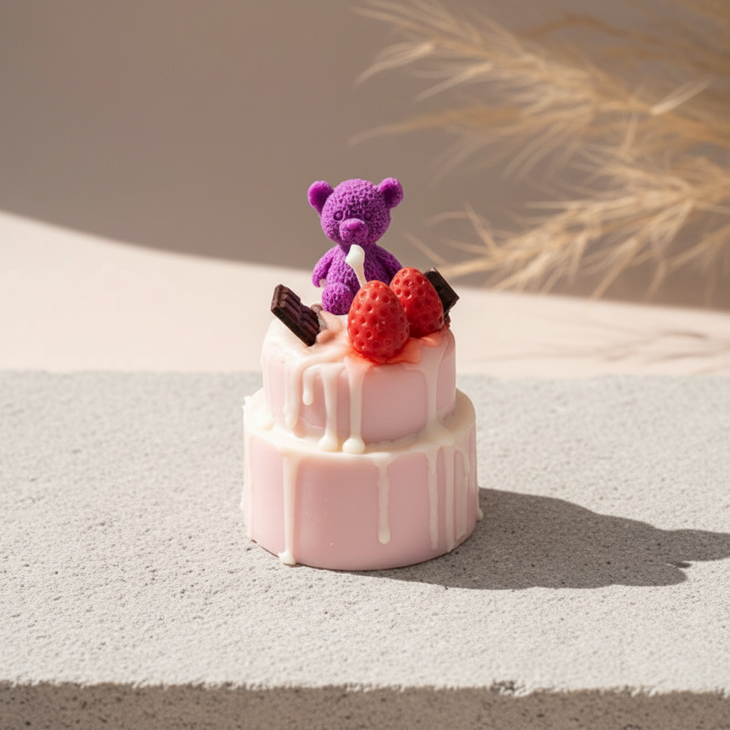 Cake Time Scented Candle - Vanilla, Strawberry