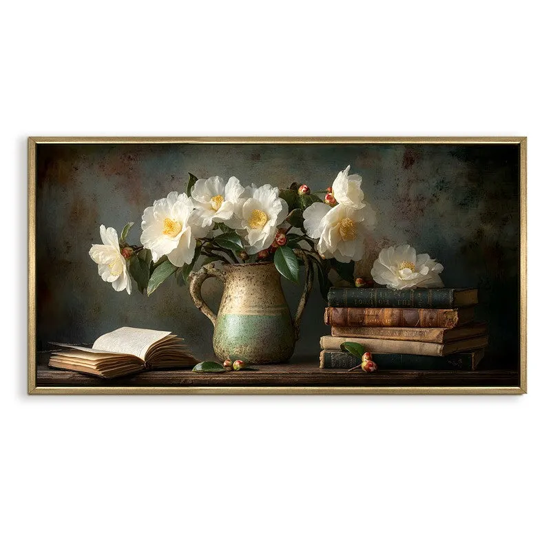 Pastel Hints Canvas Wall Painting With Frame media 3
