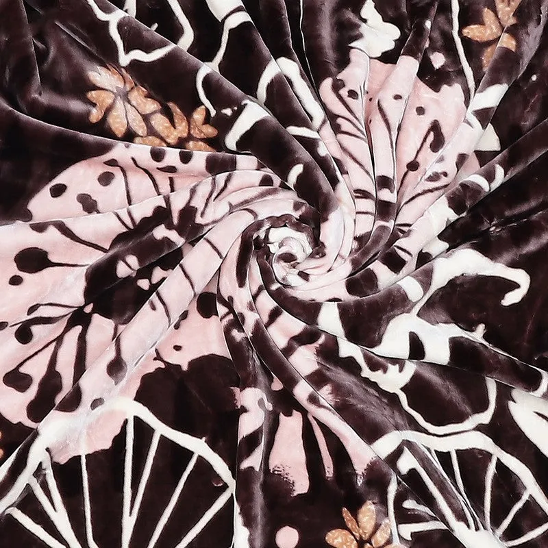 Monte Carlo Midnight Bloom Blanket (Brown)- 850 GSM media 7