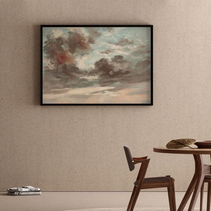 Cloudy Chroma Canvas Wall Painting - Black Frame