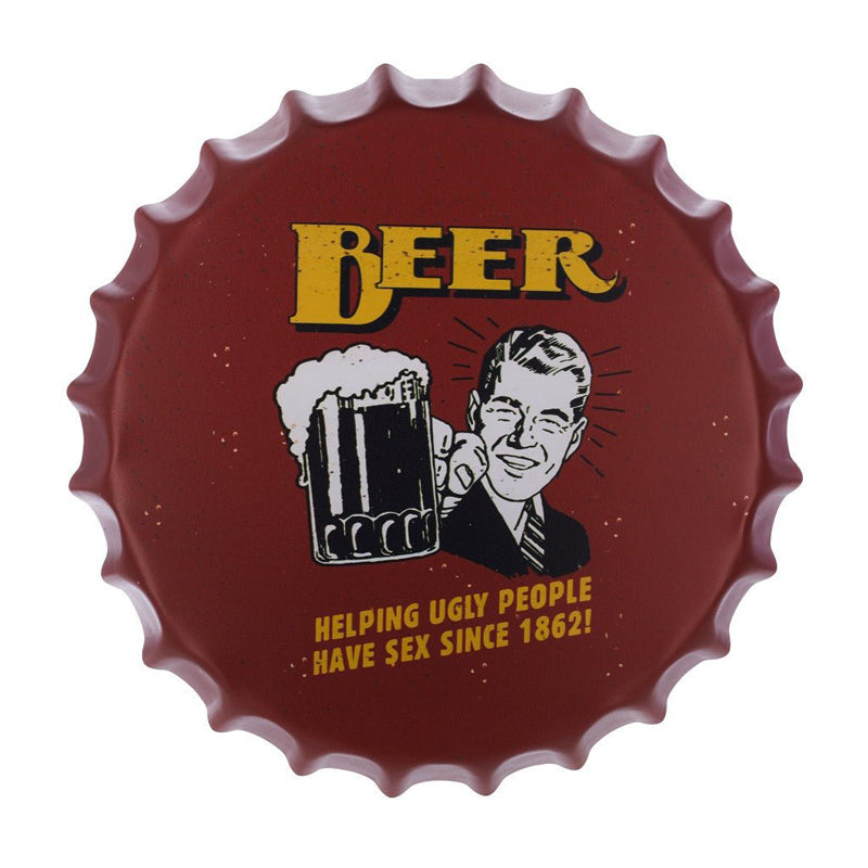 Beer Helping Bottle Cap Metal Wall Accent media 3