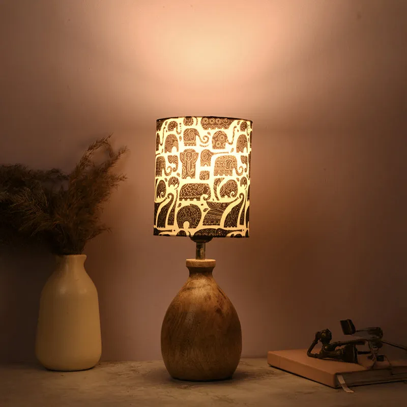 Elephanta Kumbha Fabric Table Lamp media 1