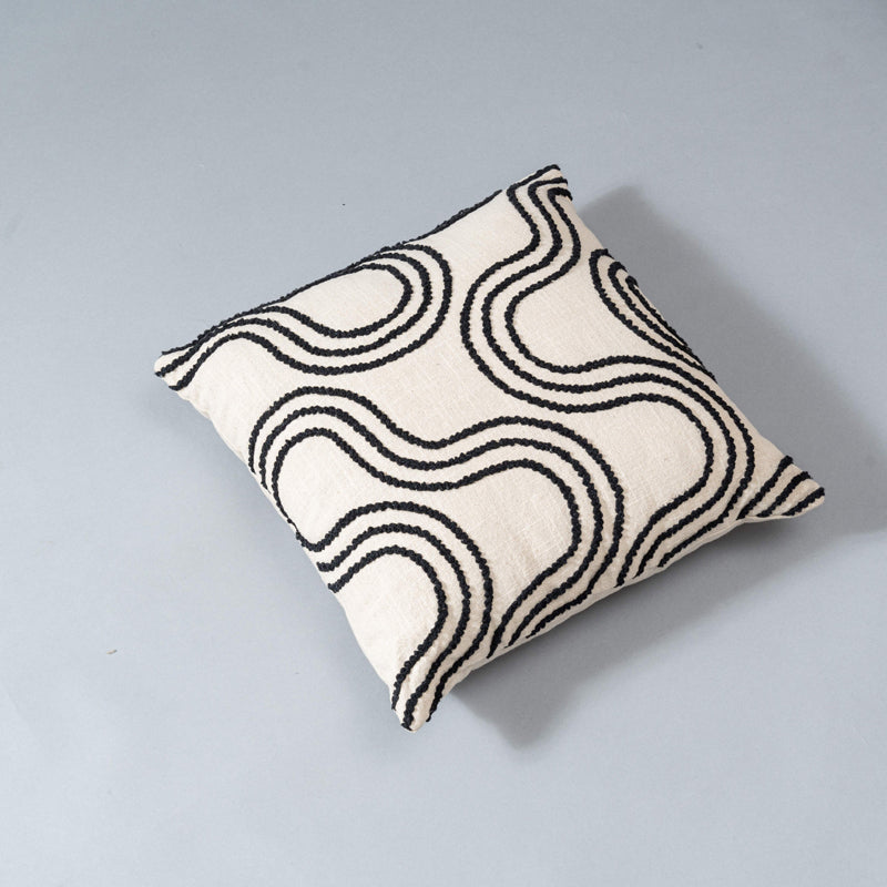 Yvaine Embroidered Abstract Cushion Cover - Square media 3