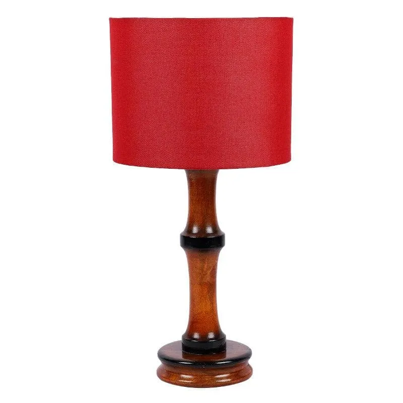 Rosa Troton Fabric Table Lamp - Red,Brown media 5