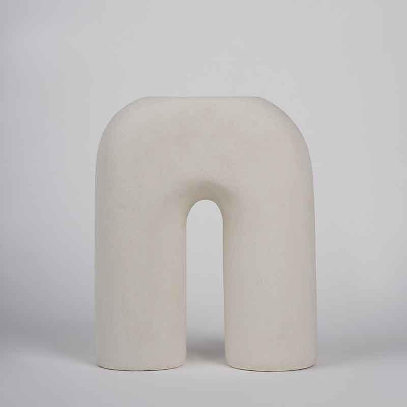 Inverted U-Shaped Vase - White media 4