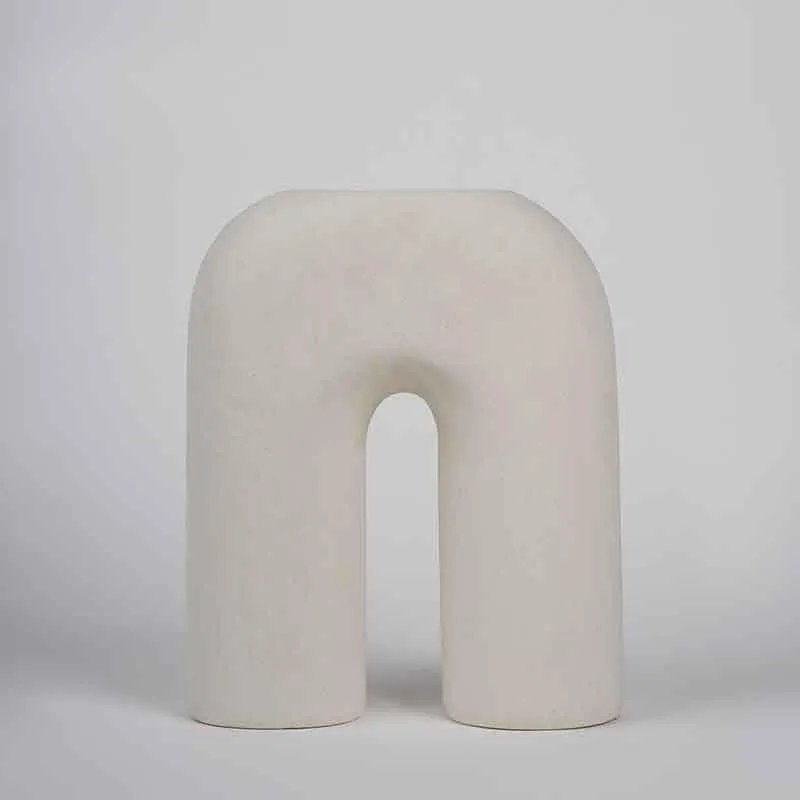 Inverted U-Shaped Vase - White media 4
