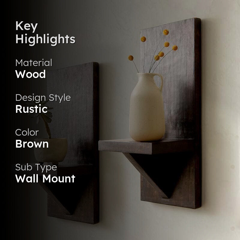 Classic Wooden Wall Shelves (Set Of Two) media 2