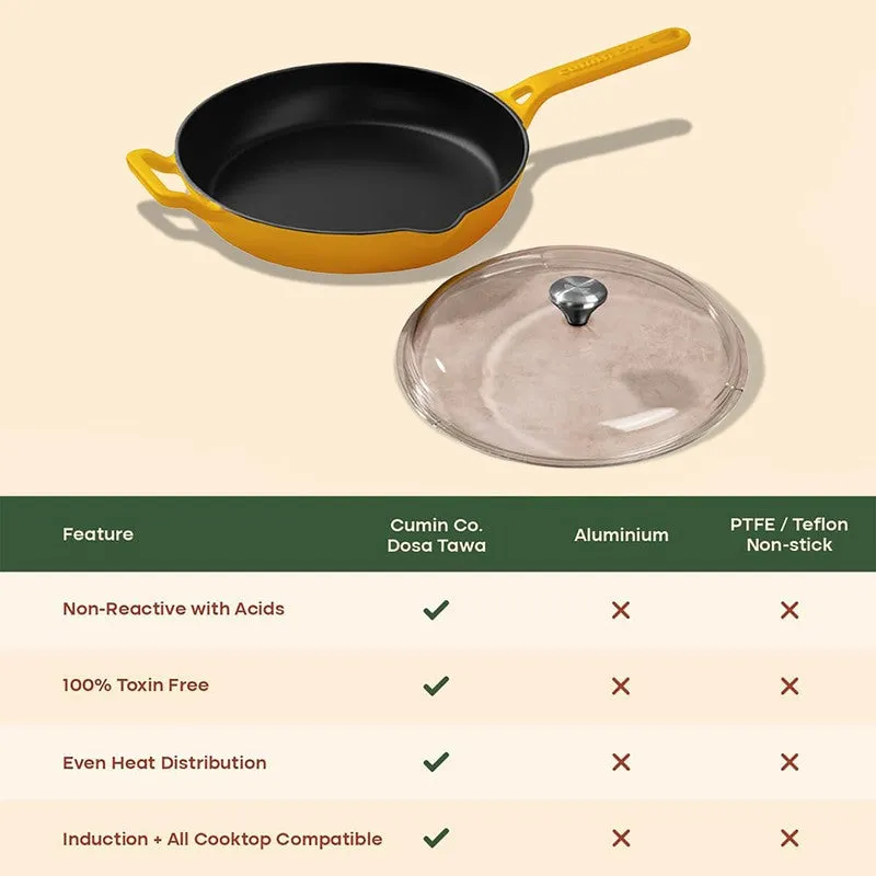 Cumin Co Enamel  Cast Iron Frying Pan - 1900 mL media 9