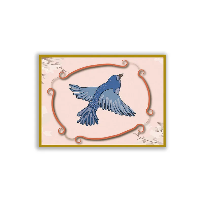 Sparrow Flight Wall Art with Gold Frame media 3