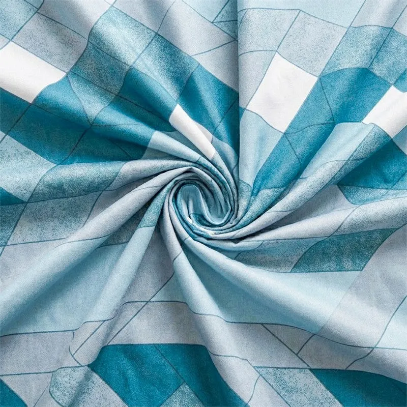 Jora Geometric Cotton Bedsheet (Turquoise) - 144 TC media 5