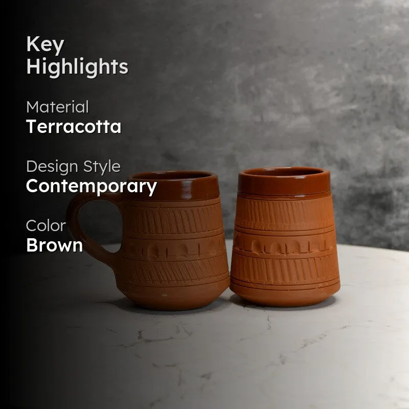 Hearthside Terracotta Coffee Mug (440 mL Each) - Set Of Two media 2