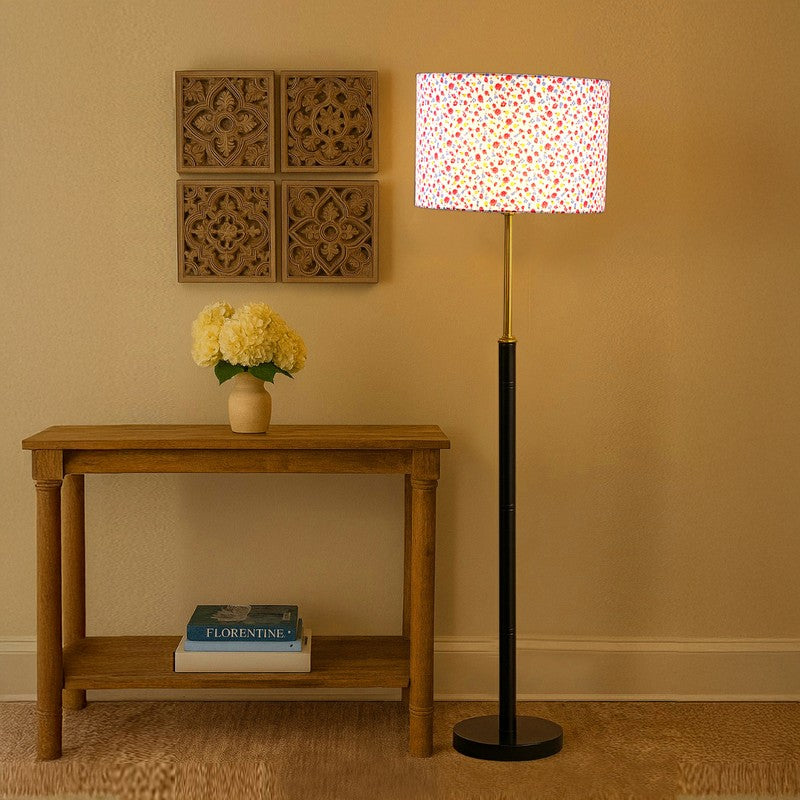 Retro Shine Wooden Floor Lamp - Multicolor