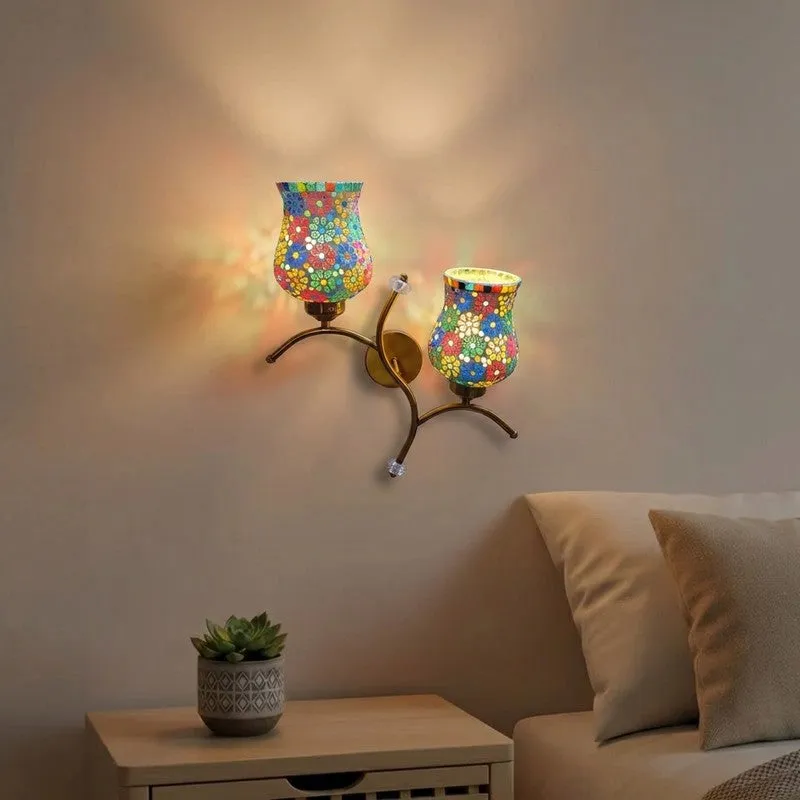 Glowvine Twin Glass Wall Lamp - Multicolor media 1