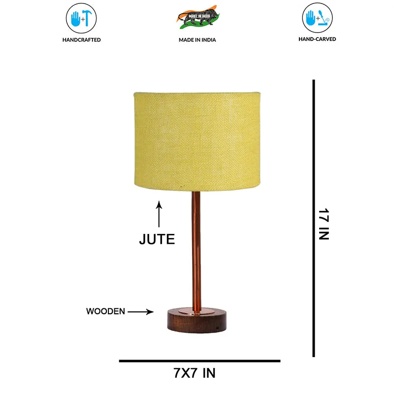 Sienna I Rodin Wooden Table Lamp - Yellow,Copper,Brown media 7
