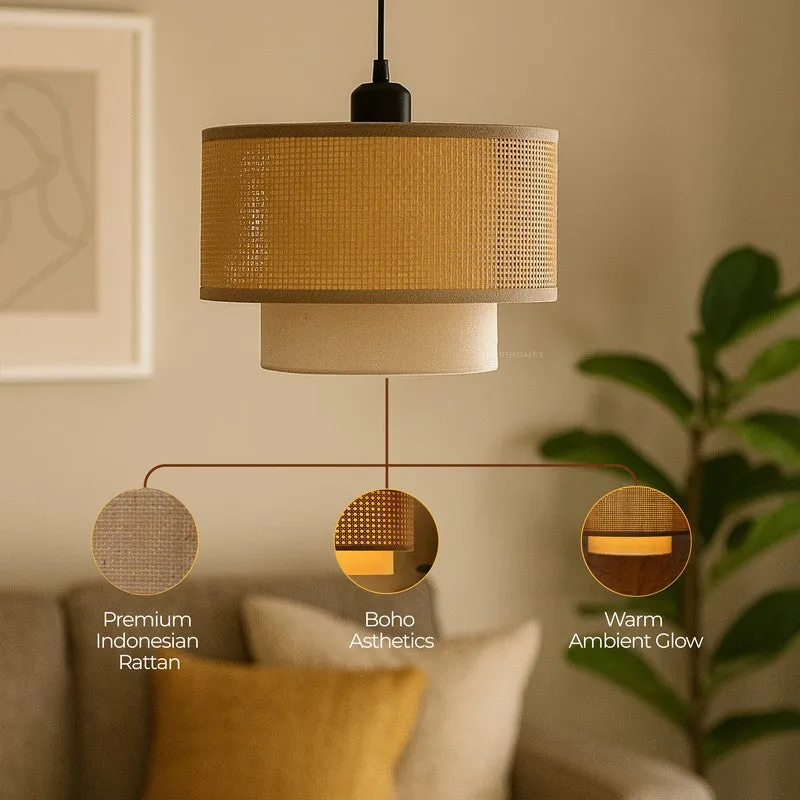 Zyricus Rattan Ceiling Lamp media 7