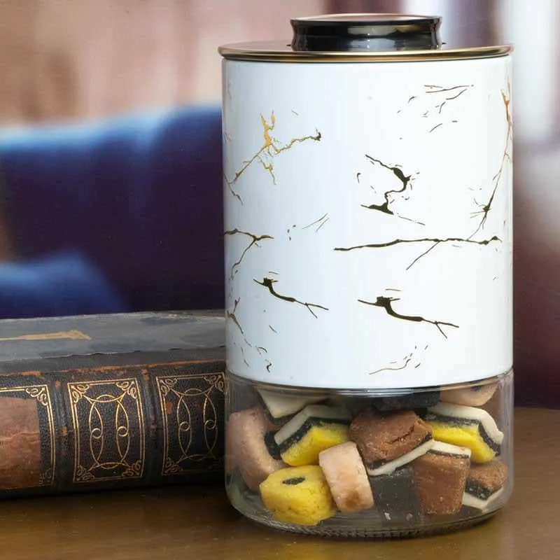 Frankie Glass Jar (White) - 650 mL media 1