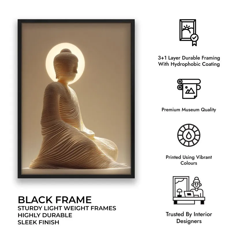 Ascension of the Buddha Archival Paper Wall Painting With Black Frame media 9