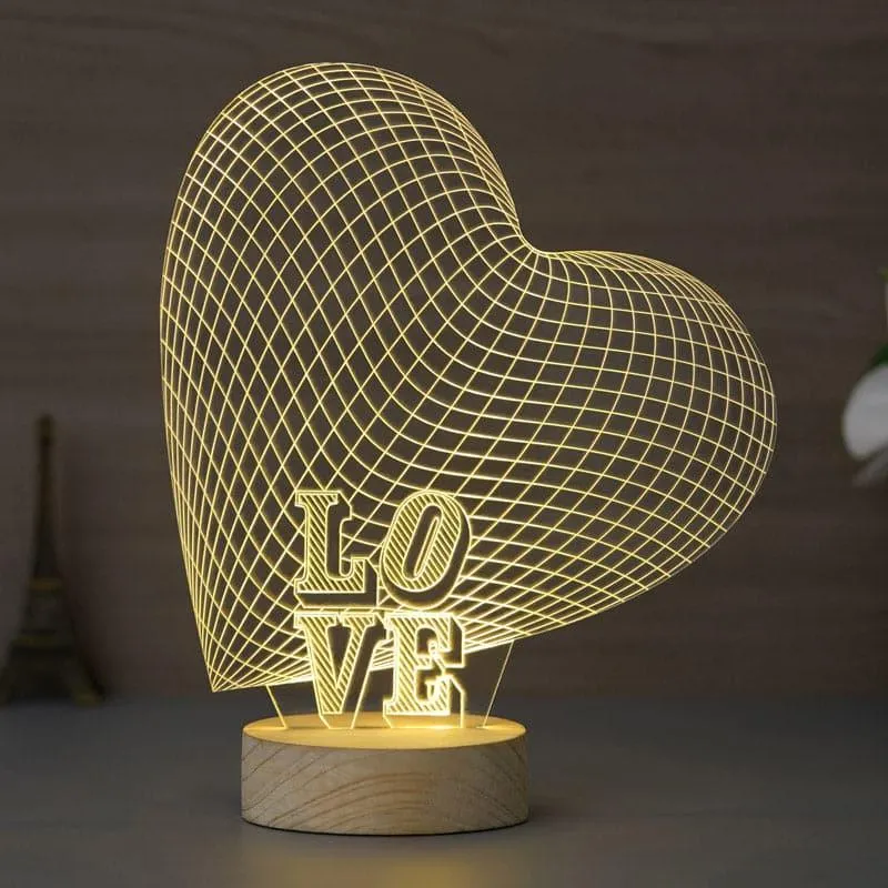 Love Balloon Luminance LED Acrylic Table Lamp - Brown media 1