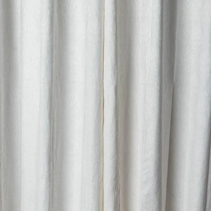 European Baroque Floral Single Curtain (White) media 3