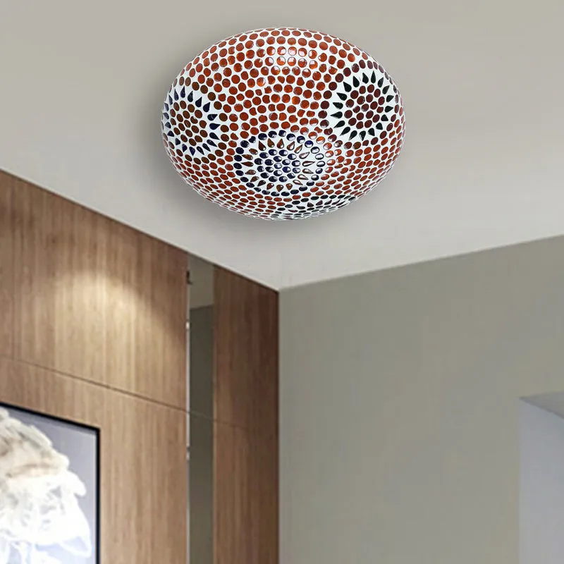 Lucen Flush Mount Glass Ceiling Lamp media 3