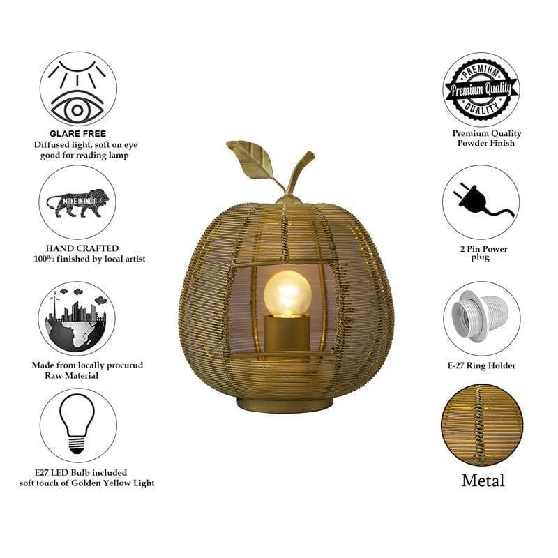 The Apple Lightastic Metal Table Lamp - Gold media 6