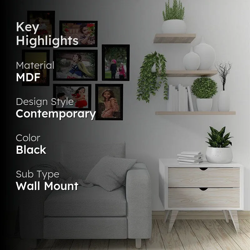 Plaisir Photo Frame (Black) - Set Of Seven media 2