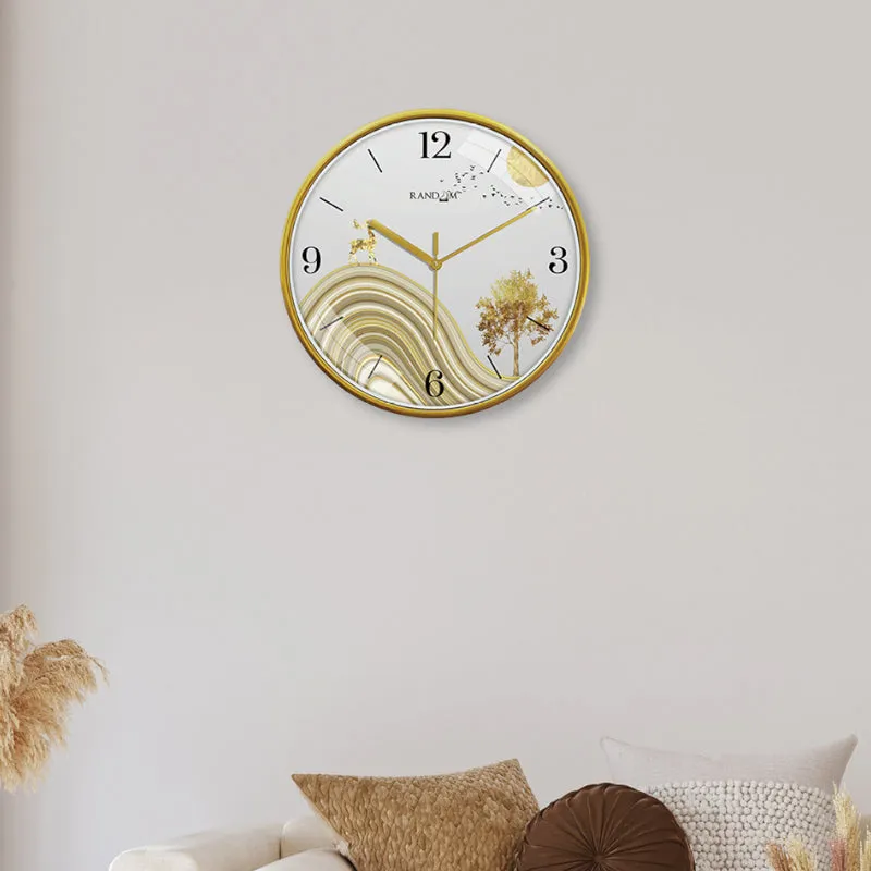 Golden Mirage Wall Clock media 1
