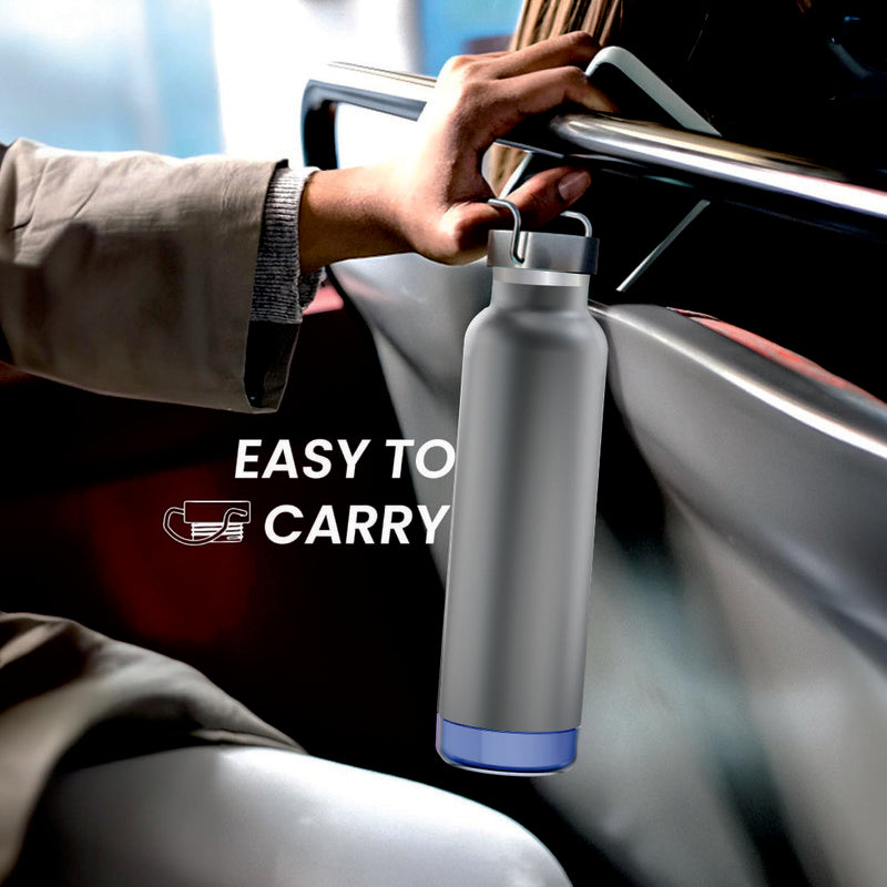 Hot & Cold Mate Smart Water Bottle - Grey (600 mL) media 5