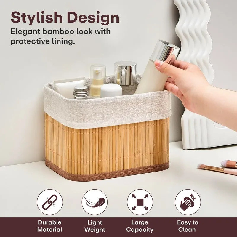 Rioware Quiet Craft (White,Brown) Desk Organiser - Set Of Three media 8