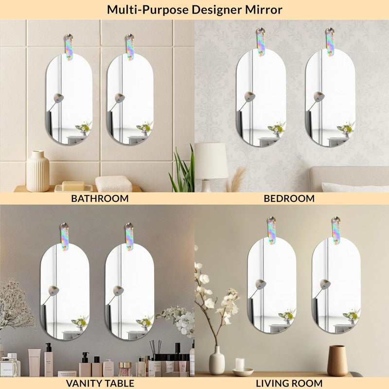 Pure Reflection Frameless Wall Mirror - Set Of Two media 9