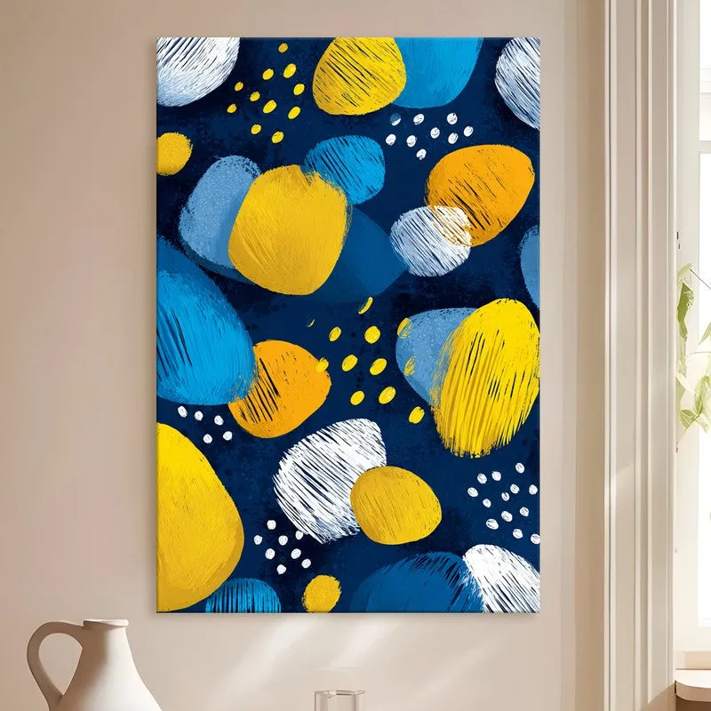 Dot Rhythm Abstract Canvas Wall Art media 4