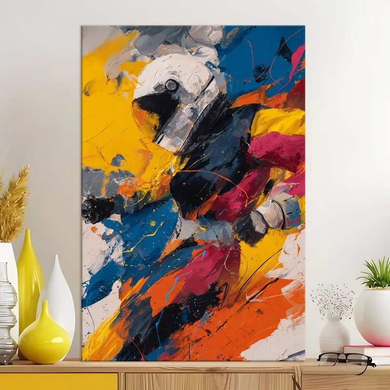 Motion Blaze Abstract Rider Canvas Wall Art media 5