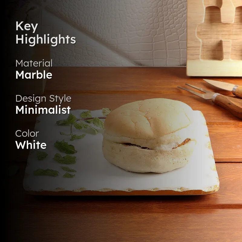 Graniq Marble Serving Platter - White media 2