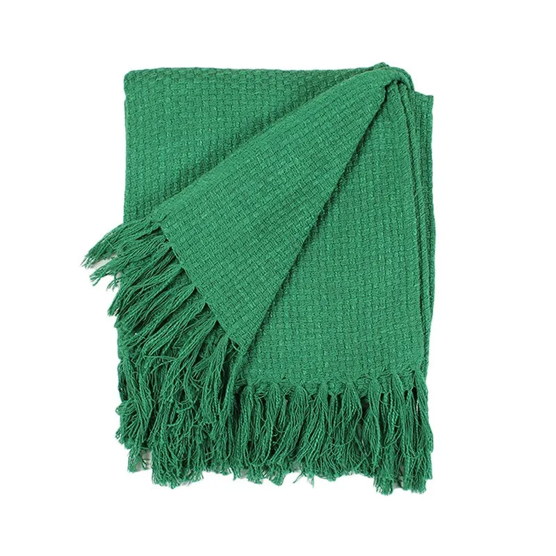 Contemporary Woven Throw Green media 5
