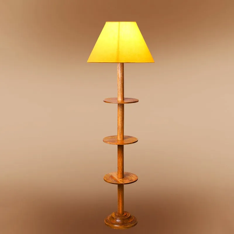 EclipseNova Light Wooden Floor Lamp - Yellow media 6