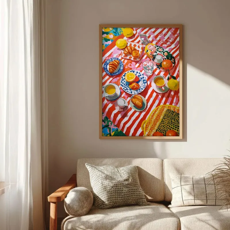 Picnella Canvas Wall Painting With Brown Frame media 7