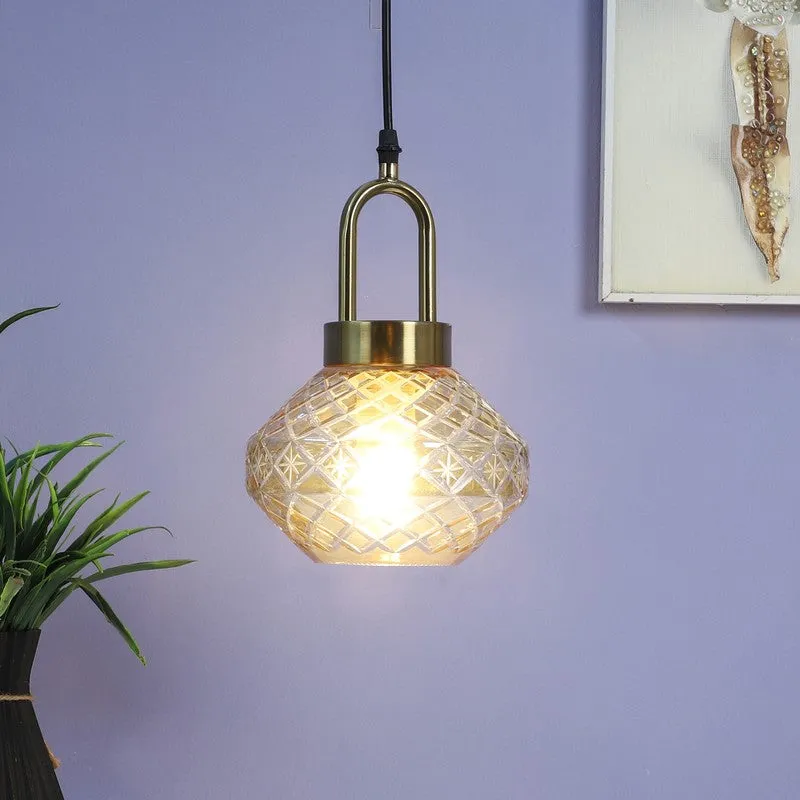 Vintage Style Pendant Glass Ceiling Lamp media 1