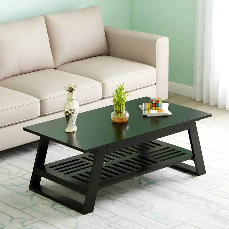 Azvino Sheesham Wooden Center Table - Black media 3