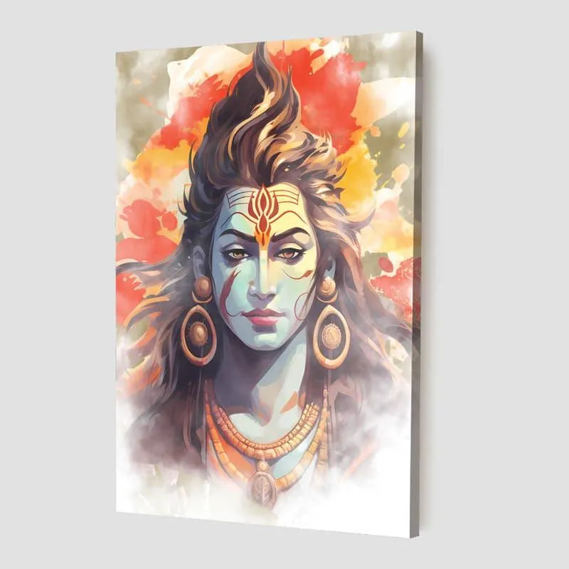 Shiv Tandav Canvas Wall Painting media 4