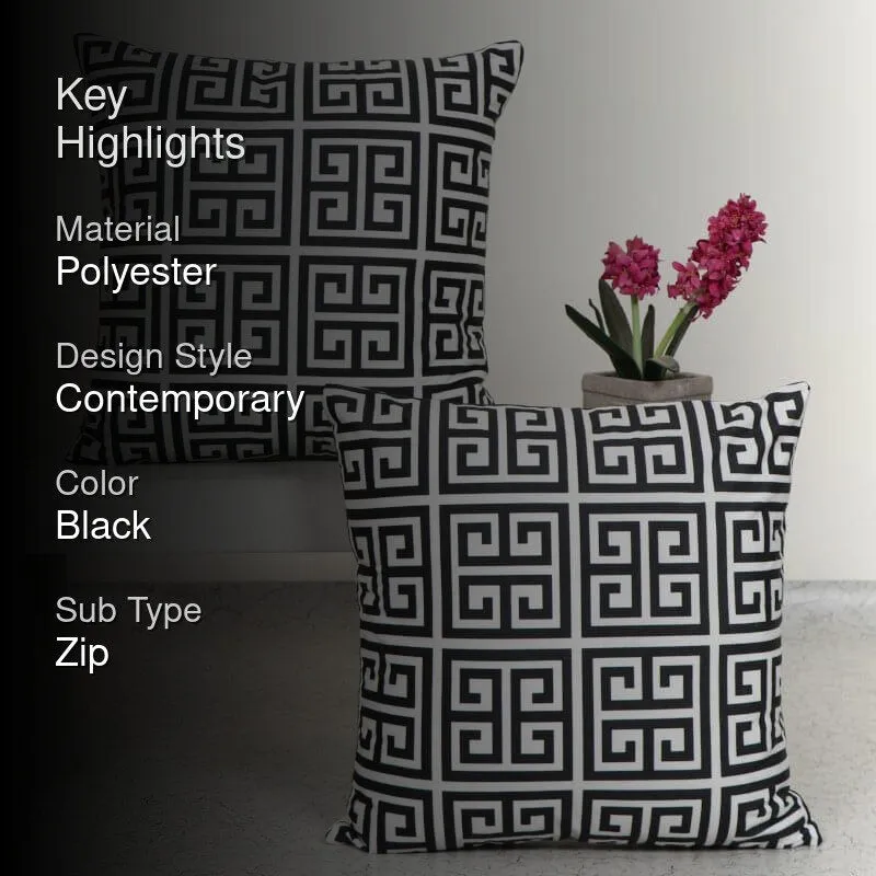 Floro Grid Cushion Cover - Set Of Two media 2