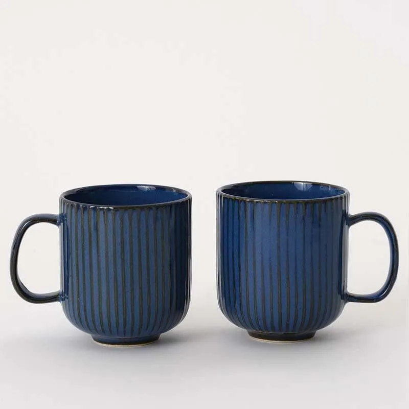 Cristie Ceramic Coffee Mug (320 mL Each/Cobalt) - Set of Two media 4